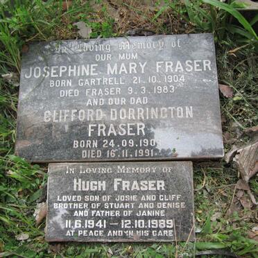 FRASER Clifford Dorrington 1903-1991 &amp; Josephine Mary GARTRELL 1904-1983 :: FRASER Hugh 1941-1989