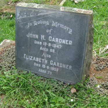 GARDNER John H. -1947 &amp; Elizabeth -1958