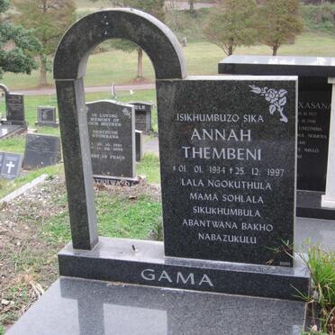 GAMA Annah Thembeni 1934-1997