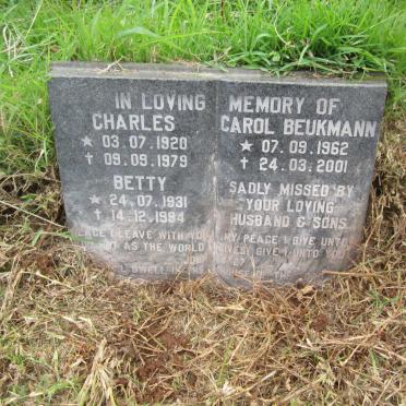 GREEN Charles 1920-1979 :: KRUGER Elizabeth Magdalena 1931-1994 :: BEUKMANN Carol 1962-2001