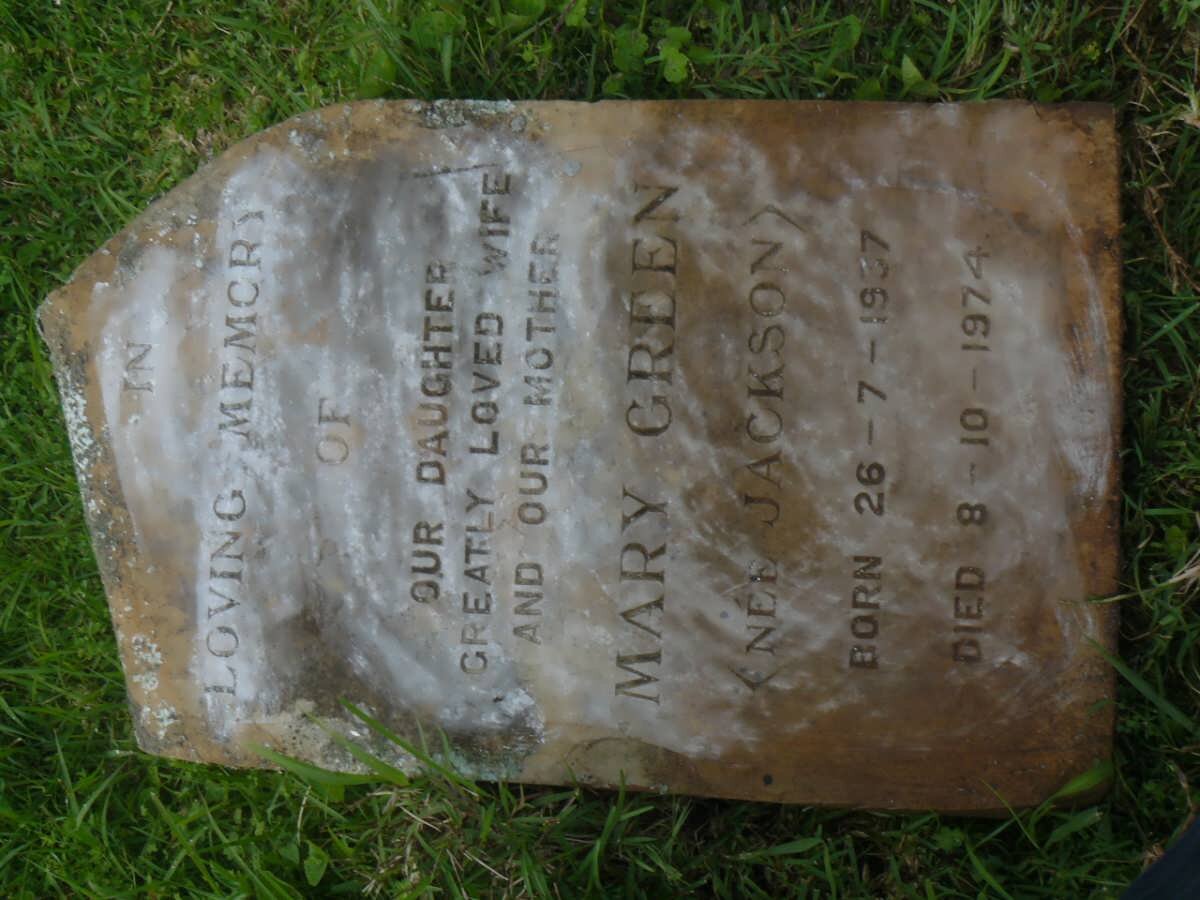 GREEN Mary nee JACKSON 1937-1974