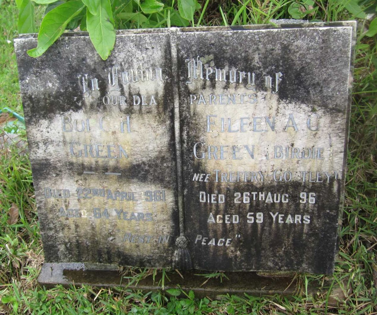 GREEN Boi Christian Hansen -1961 &amp; Eileen A.G. TREFFRY GOATLEY -1996