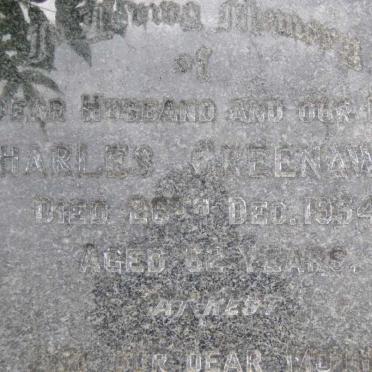 GREENAWAY Charles -1954 &amp; Margaret Ellen -1963