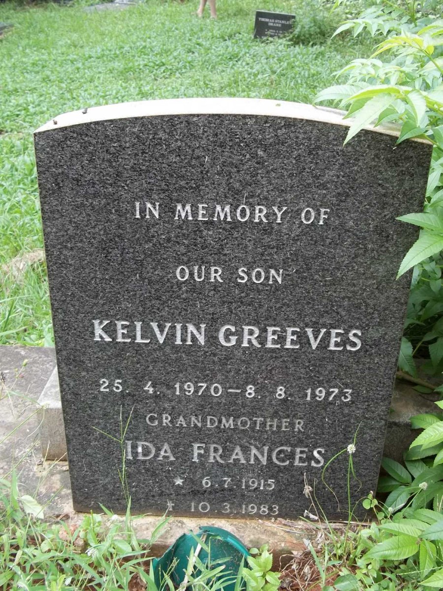 GREEVES Kelvin 1970-1973 :: FRANCES Ida 1915-1983
