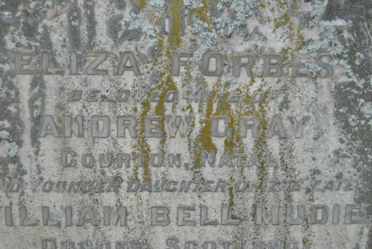 GRAY Eliza Forbes nee MUDIE -1913