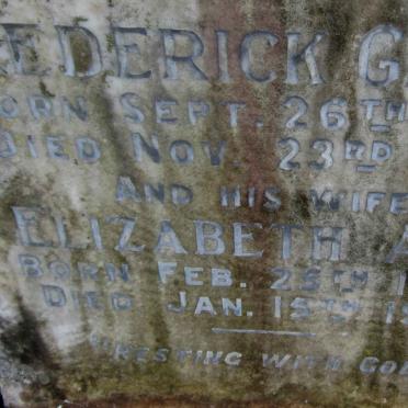 GREEN Frederick 1867-1931 &amp; Elizabeth Ann 1870-1961 