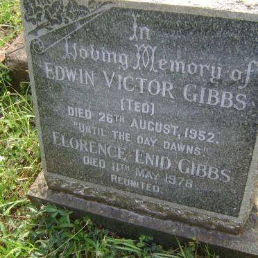 GIBBS Edwin Victor -1952 &amp; Florence Enid -1978