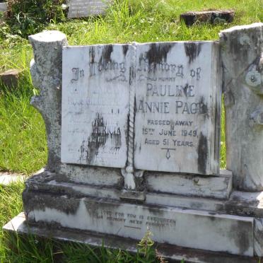 GILLESPIE Gavin Lindsay Ross 1917-2000 &amp; Evelyn Patricia PAGE 1927-2007 :: PAGE Pauline Annie -1949