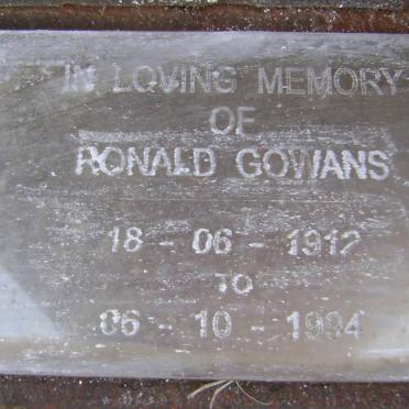 GOWANS David 1873-1948 &amp; Mary Fyfe Johnston 1877-1953 :: GOWANS David Eric 1906-1933 :: GOWANS Ronald 1912-1994