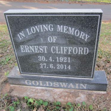 GOLDSWAIN Ernest Clifford 1921-2014