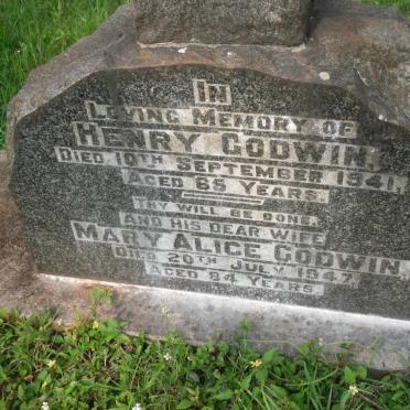 GOODWIN Henry -1941 &amp; Mary Alice -1947