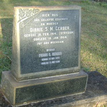 GERBER Frans S. 1915-19?? &amp; Dirkie S.M. STRYDOM 1914-1954