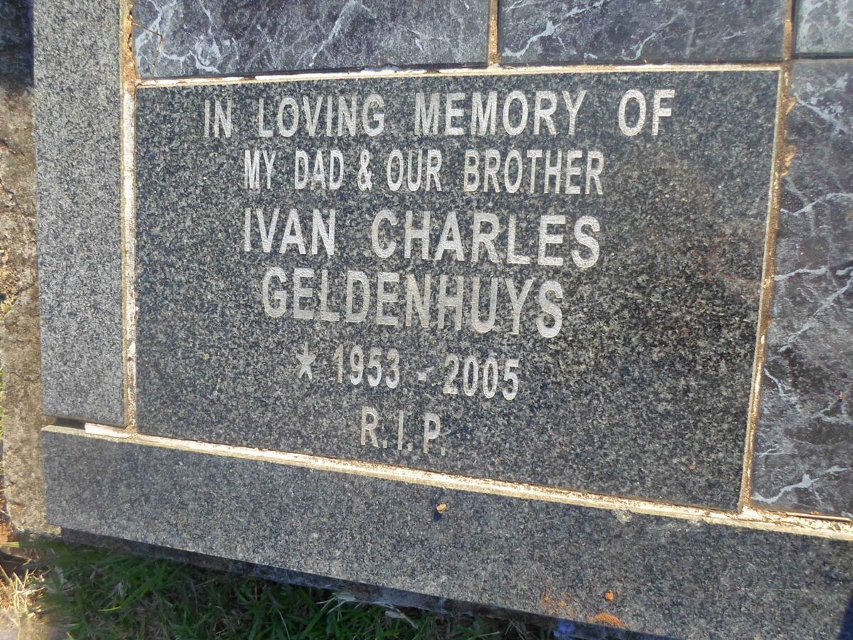 GELDENHUYS Ivan Charles 1953-2005