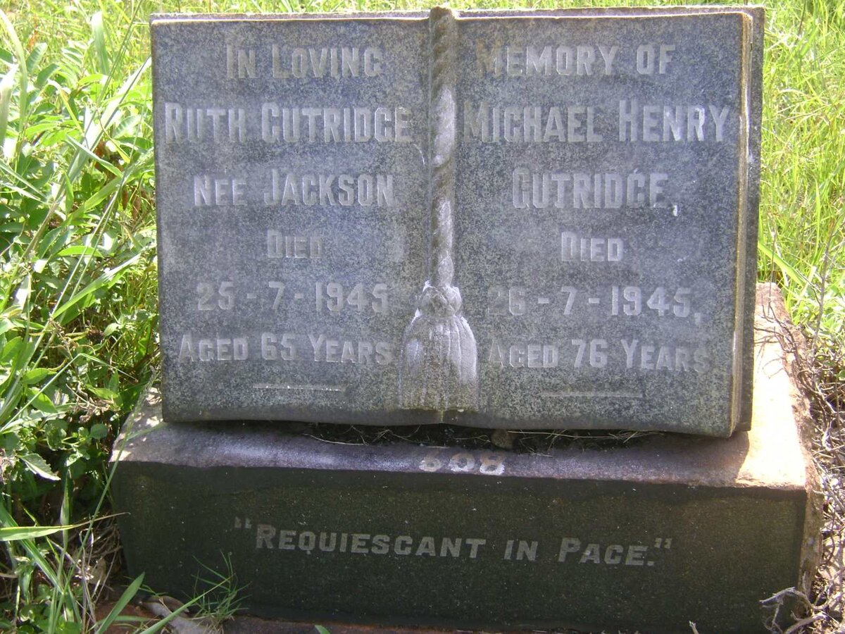 GUTRIDGE Michael Henry -1945 &amp; Ruth JACKSON -1945