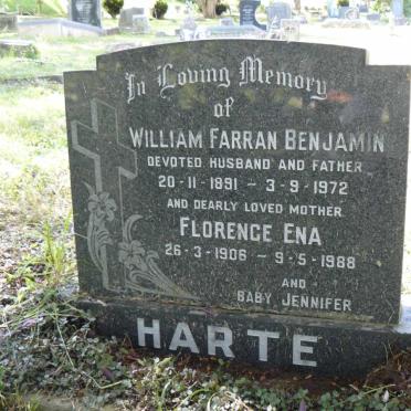 HARTE William Farran Benjamin 1891-1972 &amp; Florence Ena 1906-1988 :: HARTE Jennifer Jean -1936