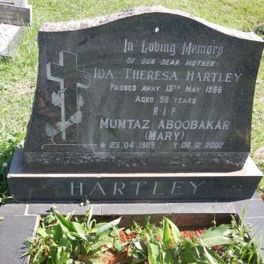 HARTLEY Ida Theresa -1966 :: HARTLEY Mumtaz Aboobakar 1965-2002