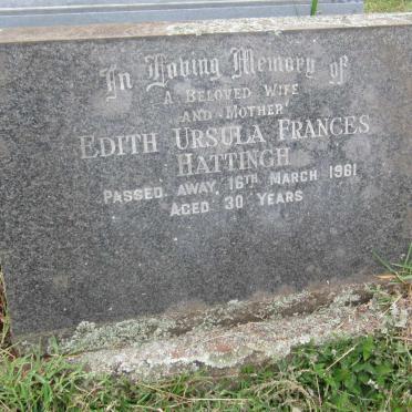 HATTINGH Edith Ursula Frances -1961