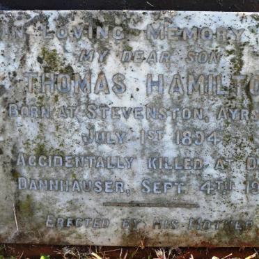 HAMILTON Thomas 1894-1923