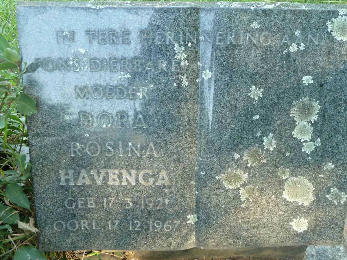 HAVENGA Dora Rosina 1921-1967