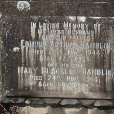 HAMBLIN Edmund Arthur -1944 &amp; Mary Blackley -1964