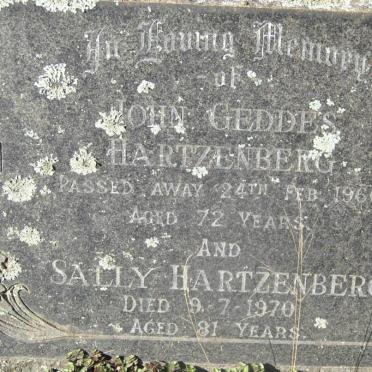 HARTZENBERG John Geddes -1960 &amp; Sally -1970