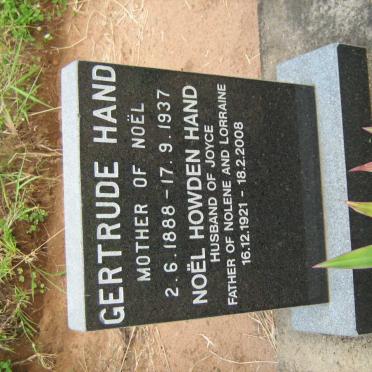 HAND Noel Howden 1921-2008 :: HAND Gertrude 1888-1937