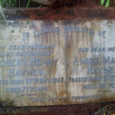 HAYNES Robert Henry -1945 &amp; Amiee Marie -1951