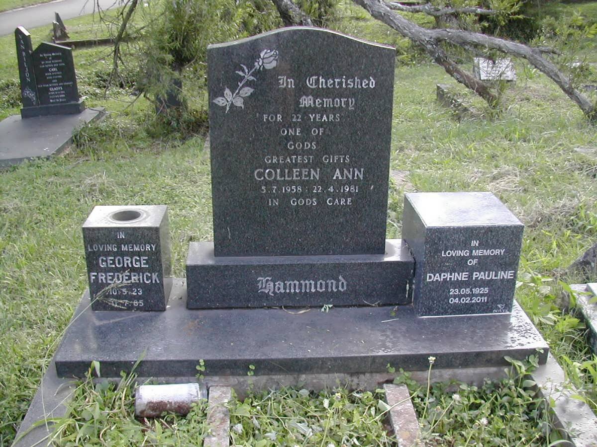 HAMMOND George Frederick 1923-1985 &amp; Daphne Pauline 1925-2011 :: HAMMOND Colleen Ann 1958-1981