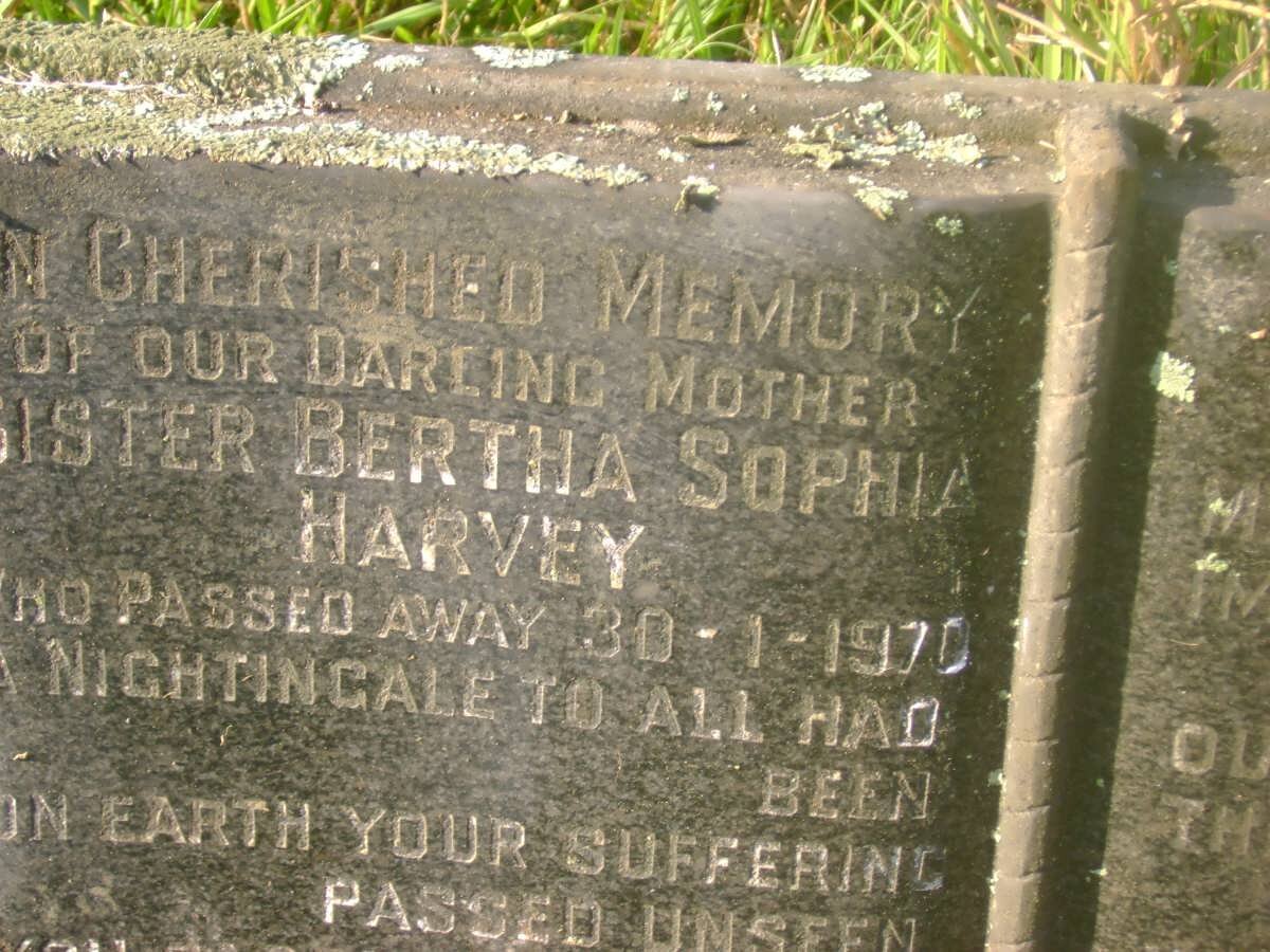 HARVEY Bertha Sophia -1970