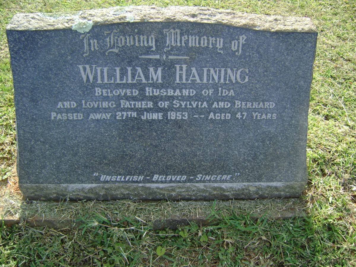 HAINING William -1953