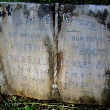 HALL Thomas Edward -1966 &amp; Catherine Agnes -1958