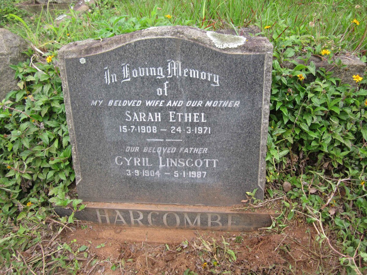 HARCOMBE Cyril Linscott 1904-1987 &amp; Sarah Ethel 1908-1971