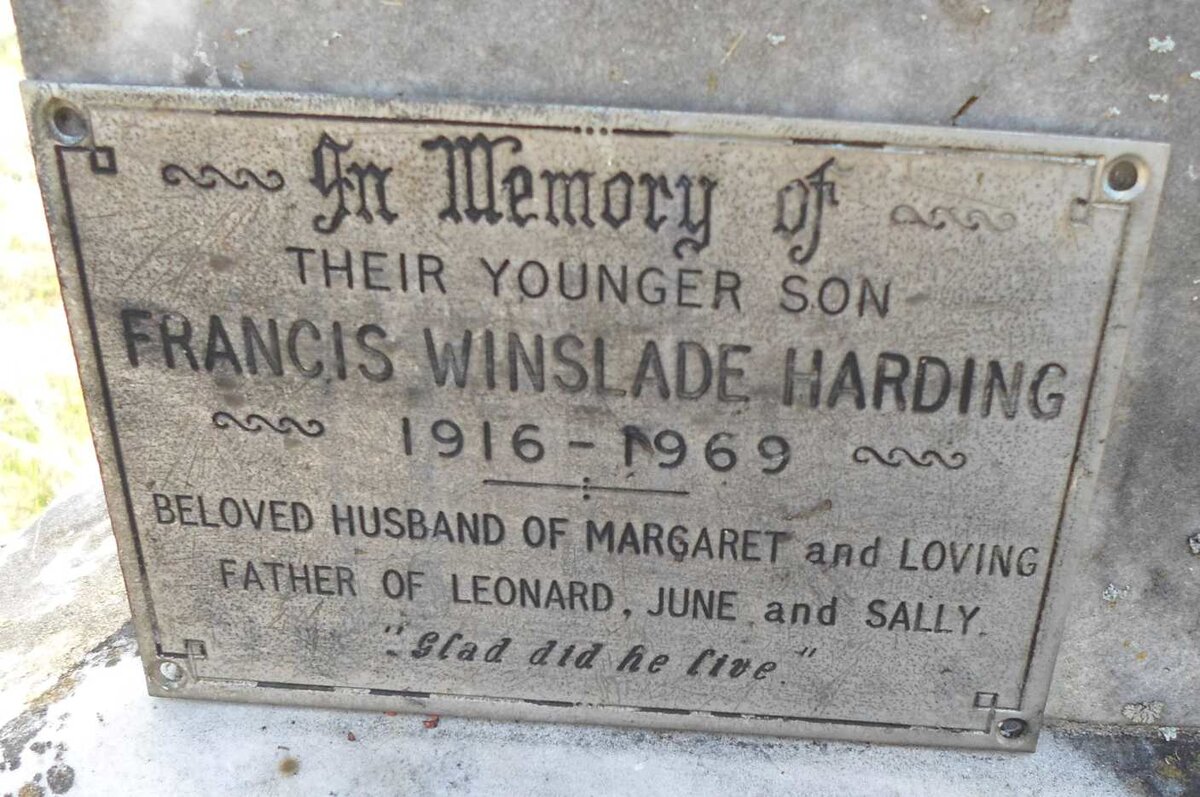 HARDING Francis Winslade 1916-1969