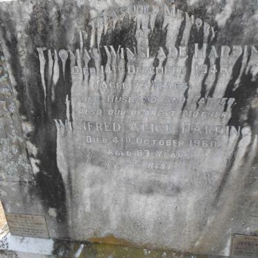 HARDING Thomas Winslade -1946 &amp; Winifred Alice -1960 :: HARDING Jack Vivian 1914-1968