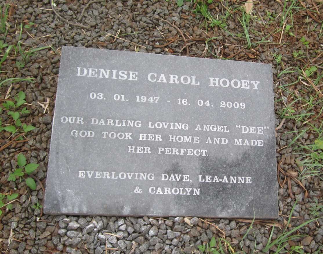 HOOEY Denise Carol 1947-2009