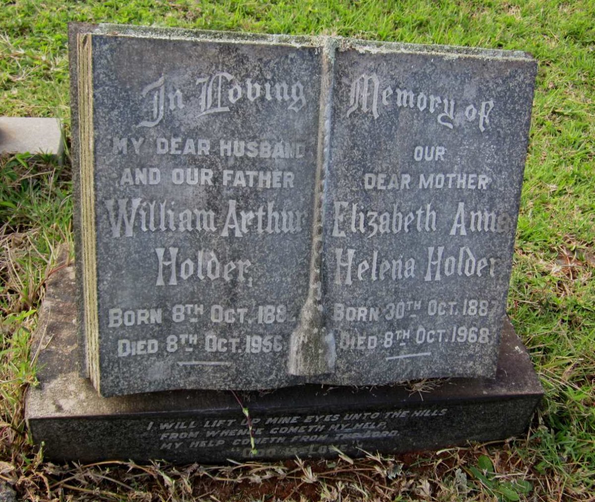 HOLDER William Arthur 1882-1956 &amp; Elizabeth Anne Helena 1887-1968