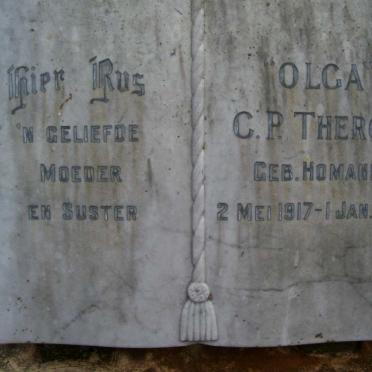 HOMANN Maria Johanna nee KNOETZE 1881-1946 :: THERON C.P.nee HOMANN 1917-1970