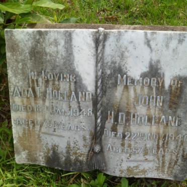 HOLLAND John H.D. -1940 &amp; Ada E. -1948