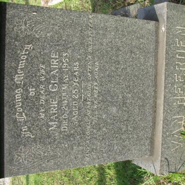 HEERDEN Marie Clair, van -1953