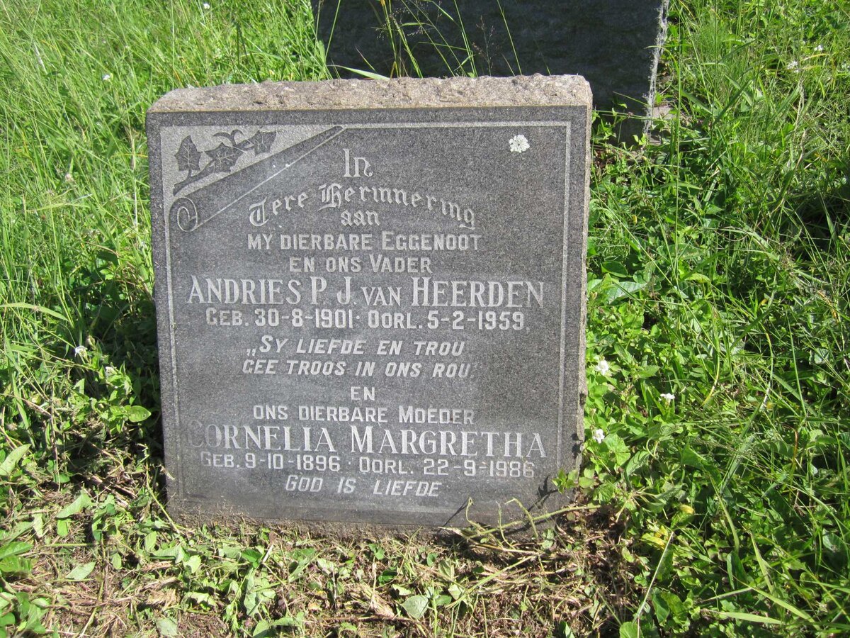 HEERDEN Andries P.J., van 1901-1959 &amp; Cornelia Margretha 1896-1986