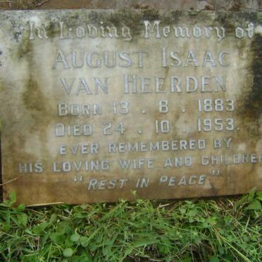 HEERDEN August Isaac, van 1883-1953