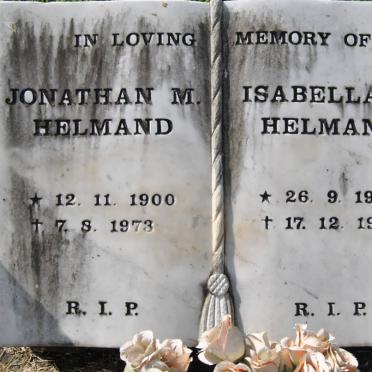 HELMAND Jonathan M. 1900-1973 &amp; Isabella C. 1903-1980