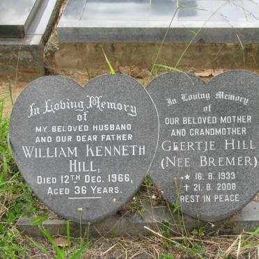 HILL William Kenneth -1966 &amp; Geertje BREMER 1933-2008