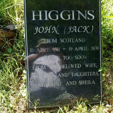 HIGGINS John 1911-1939