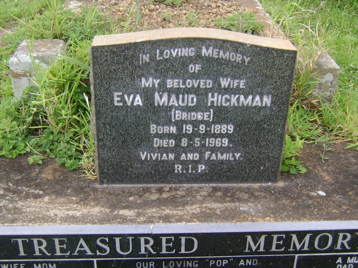 HICKMAN Vivian Leslie 1890-1974 &amp; Eva Maud BRIDGE 1889-1969 :: Errol Leslie 1922-2002 &amp; Audrey Valerie 1922-1988