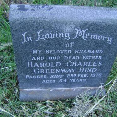 HIND Harold Charles Greenway -1970