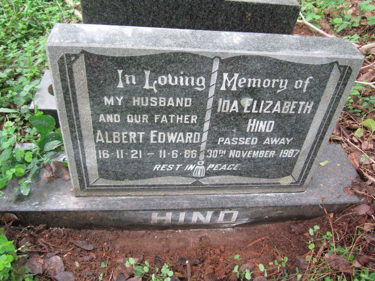 HIND Albert Edward 1921-1986 &amp; Ida Elizabeth -1987