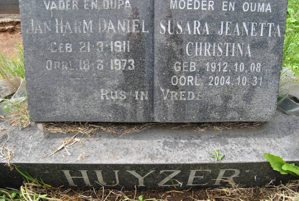 HUYZER Jan Harm Daniel 1911-1973 &amp; Susara Jeanetta Christina 1912-2004