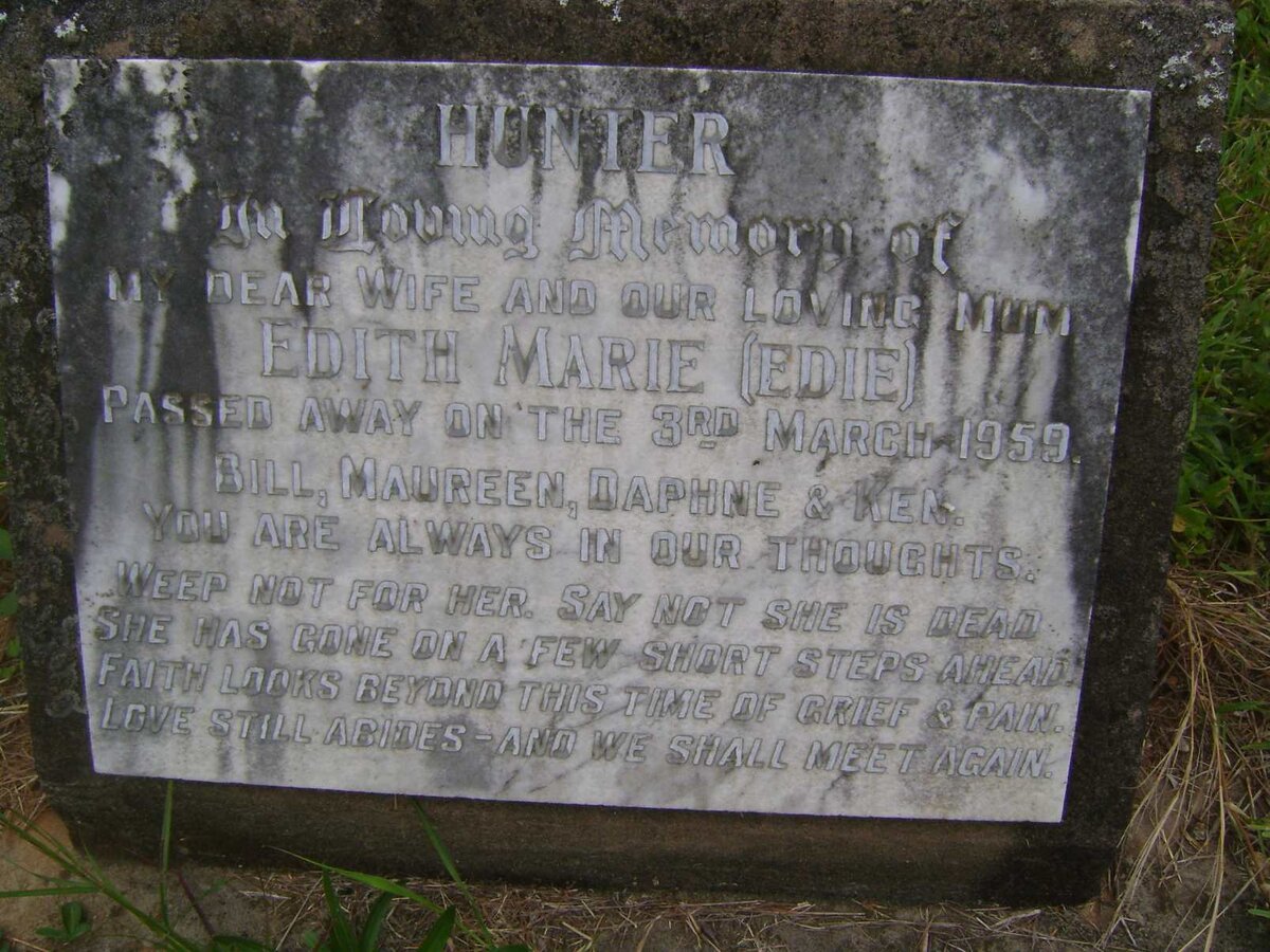 HUNTER Edith Marie -1959