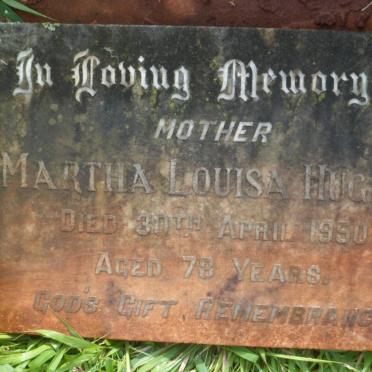 HUGHES Martha Louisa -1950